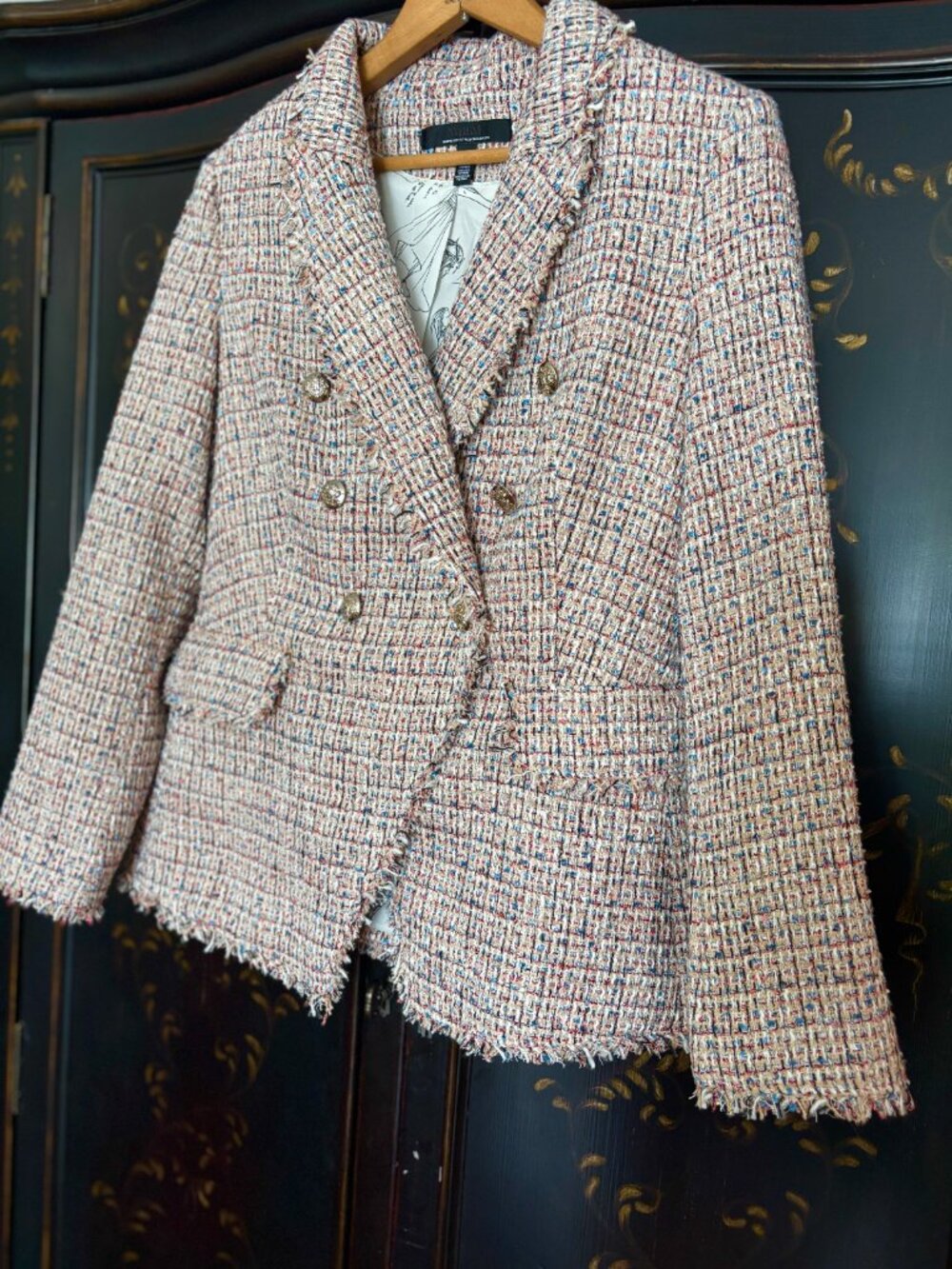 White House Black Market Tweed Studio Blazer – Multi-Color – Size 8 - Picture 5 of 14